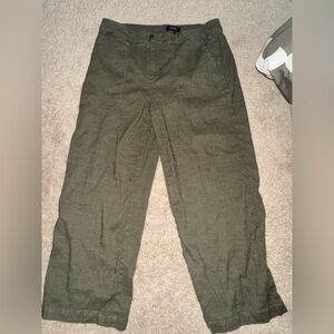 NYDJ Green Cargo Pants Durable Utility Design